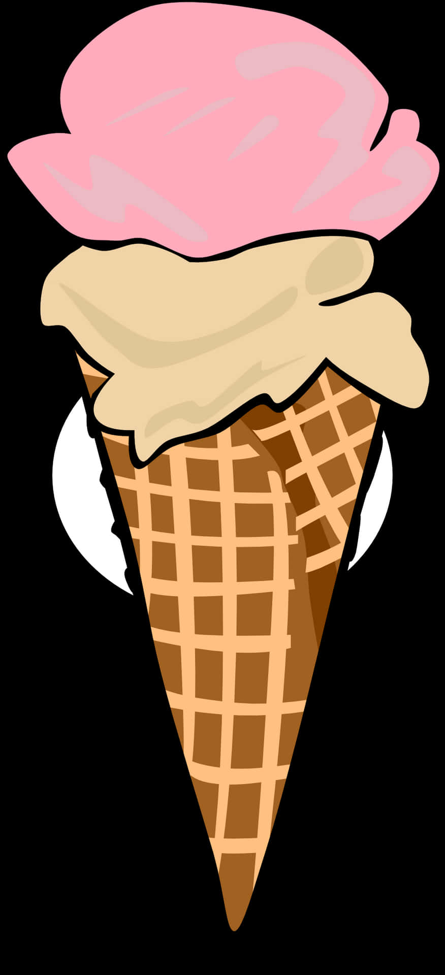 Strawberry Ice Cream Cone Clipart PNG Image