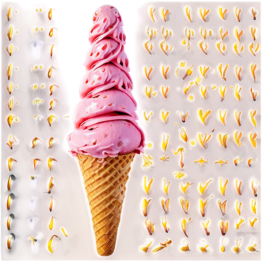 Strawberry Ice Cream Cone Png Gmc PNG Image