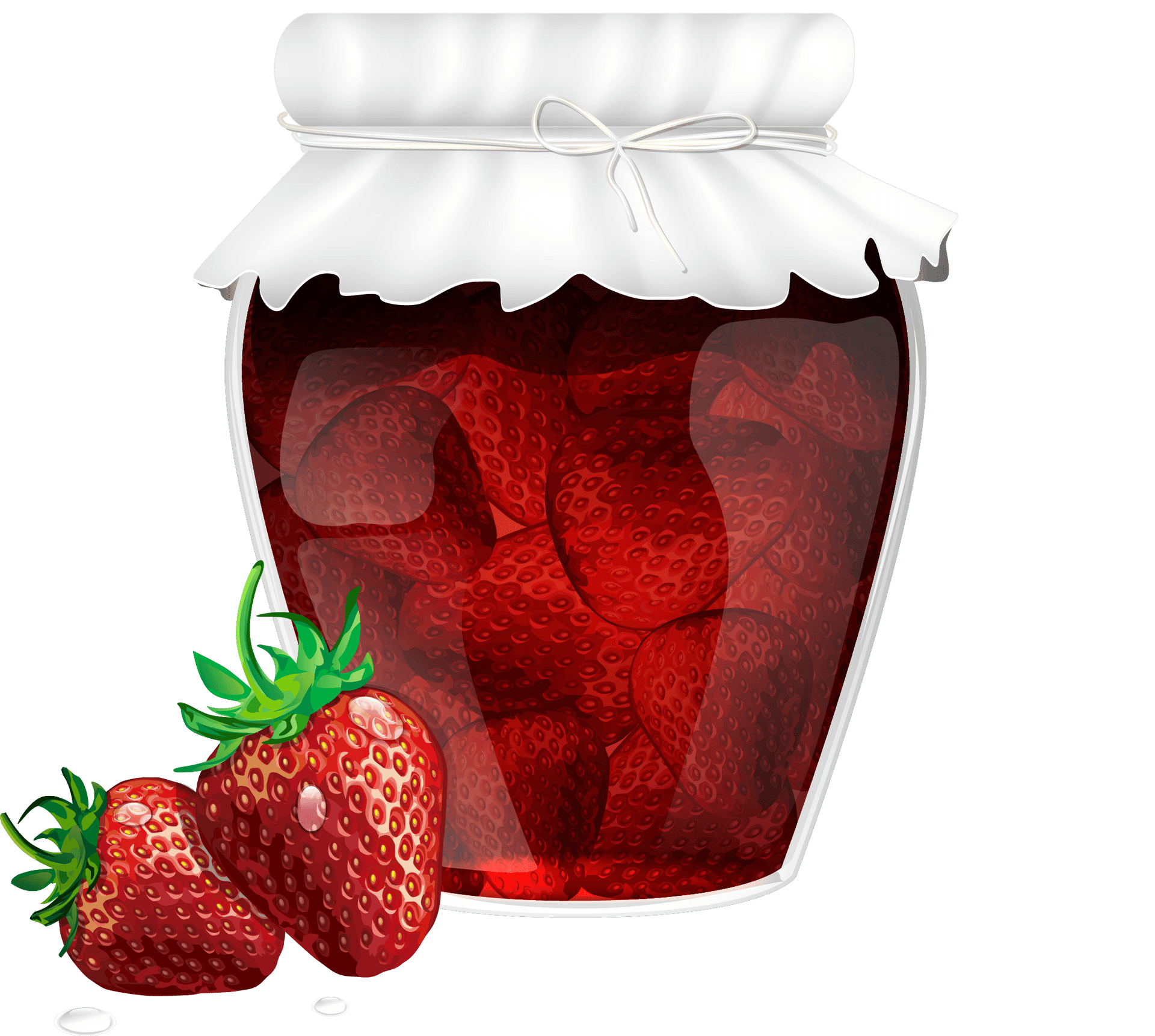 Strawberry Jam Jar Illustration PNG Image