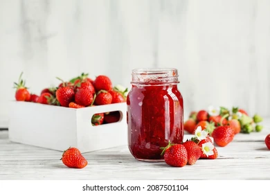 Strawberry Jamand Fresh Berries PNG Image