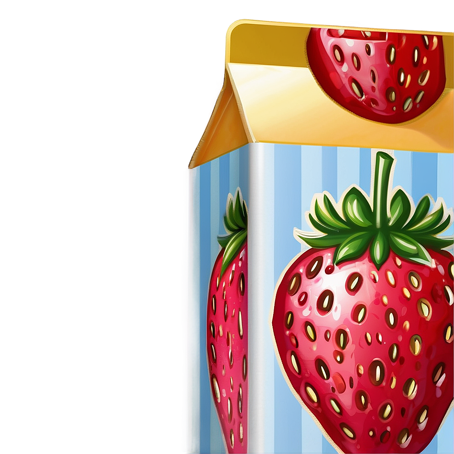 Strawberry Juice Box Clipart Png Urg PNG Image