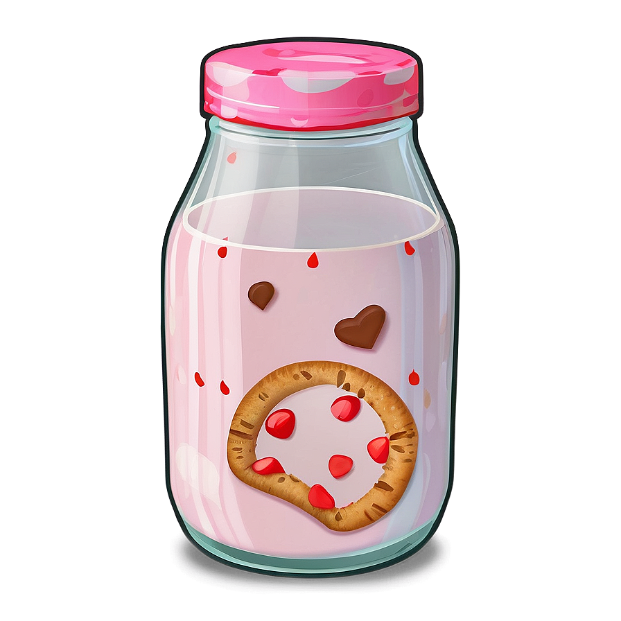 Strawberry Milk And Cookies Png 87 PNG Image