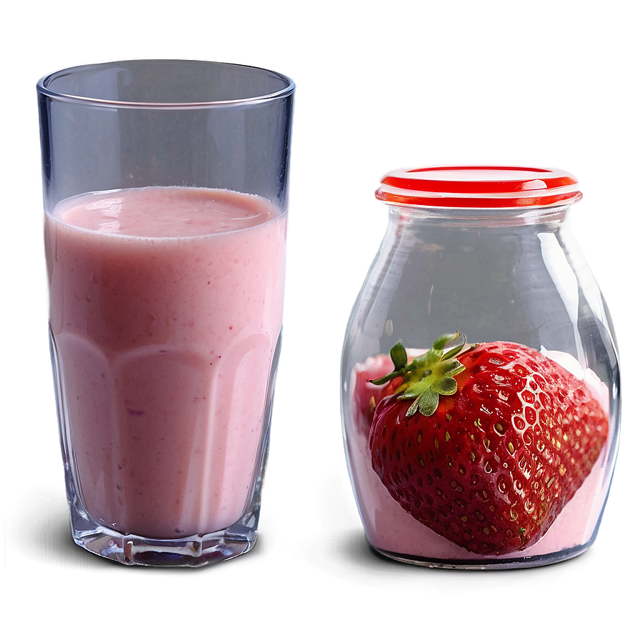 Strawberry Milk Breakfast Png 06252024 PNG Image