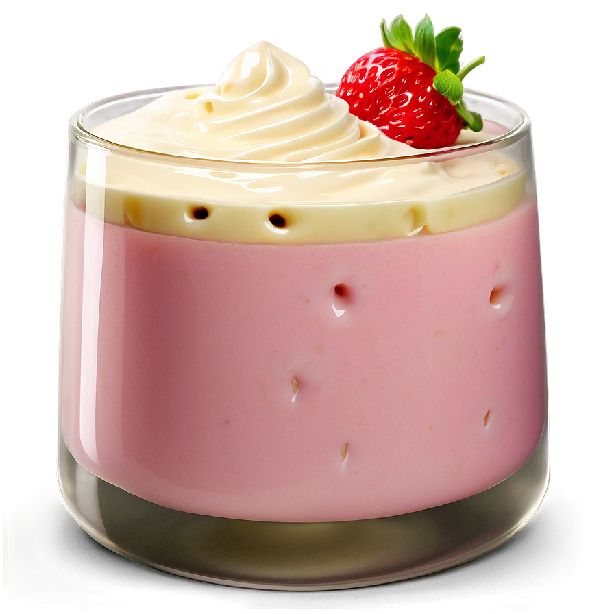 Strawberry Milk Pudding Png 06252024 PNG Image