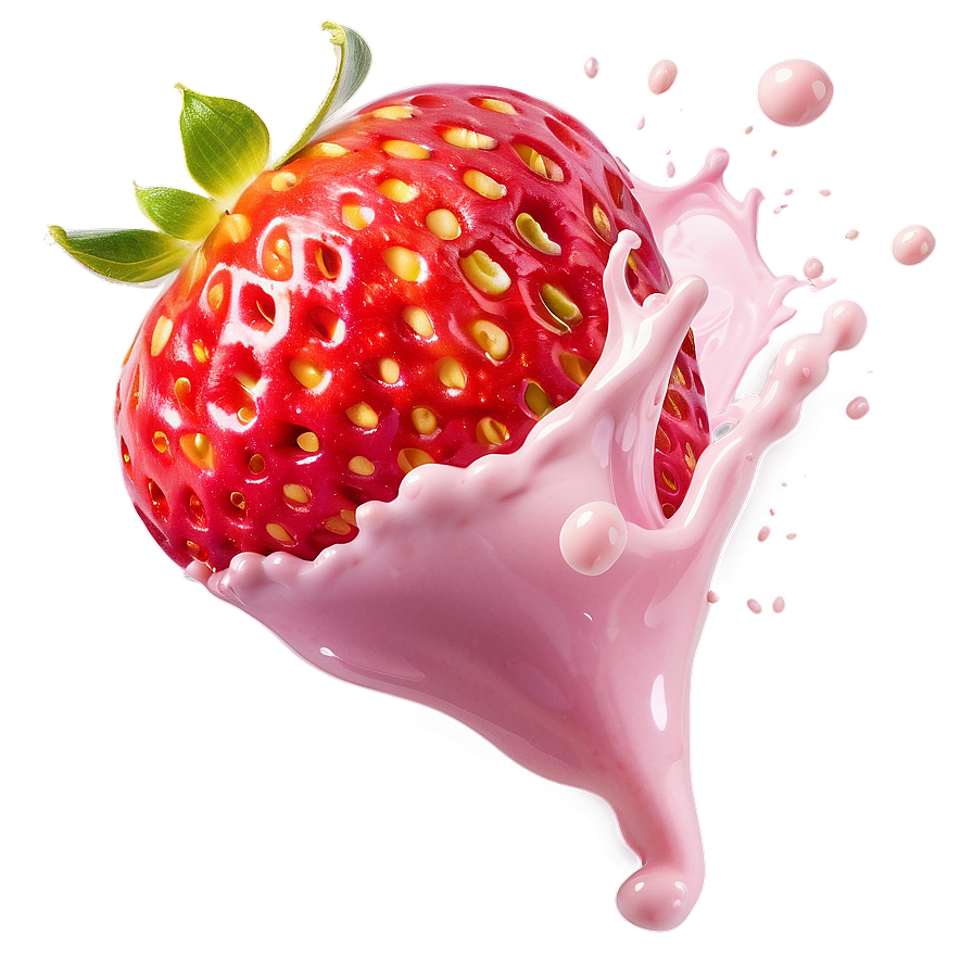 Strawberry Milk Splash Png Hlw98 PNG Image