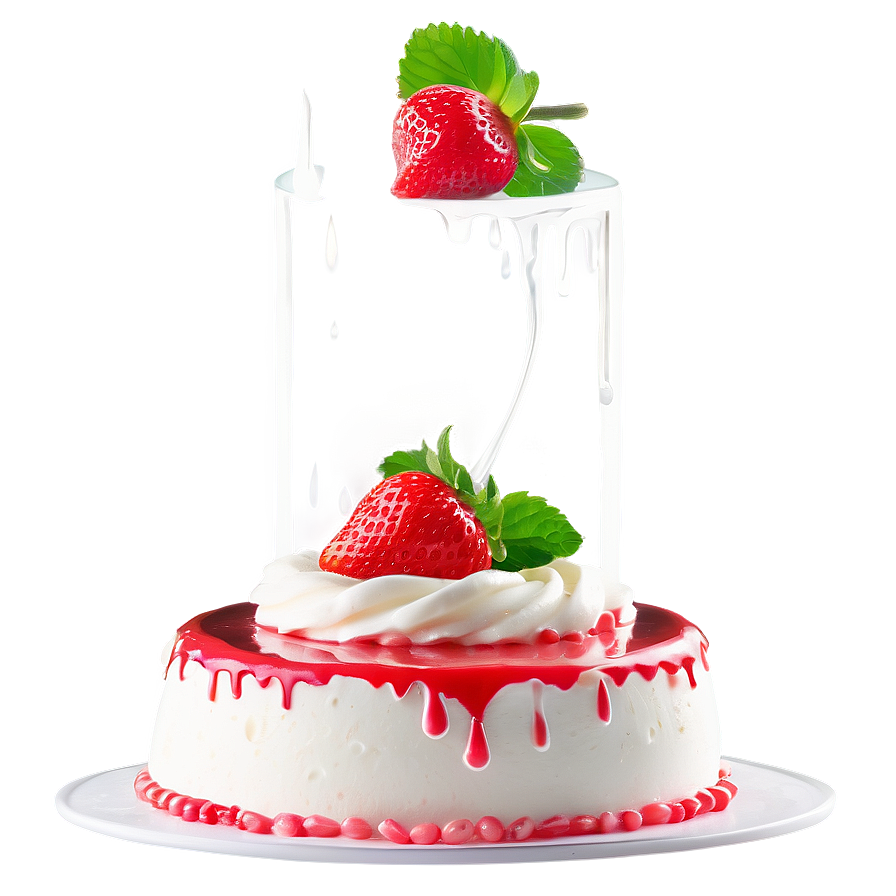 Strawberry Mirror Cake Png Eqb49 PNG Image