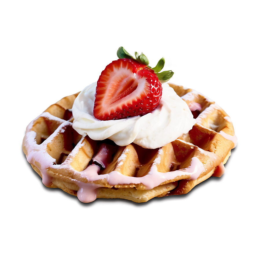 Strawberry Topped Waffle Png 05212024 PNG Image