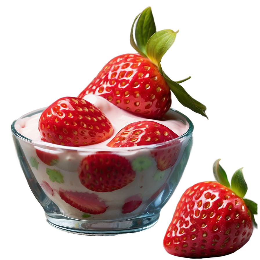 Strawberry Yogurt Png Hxf43 PNG Image