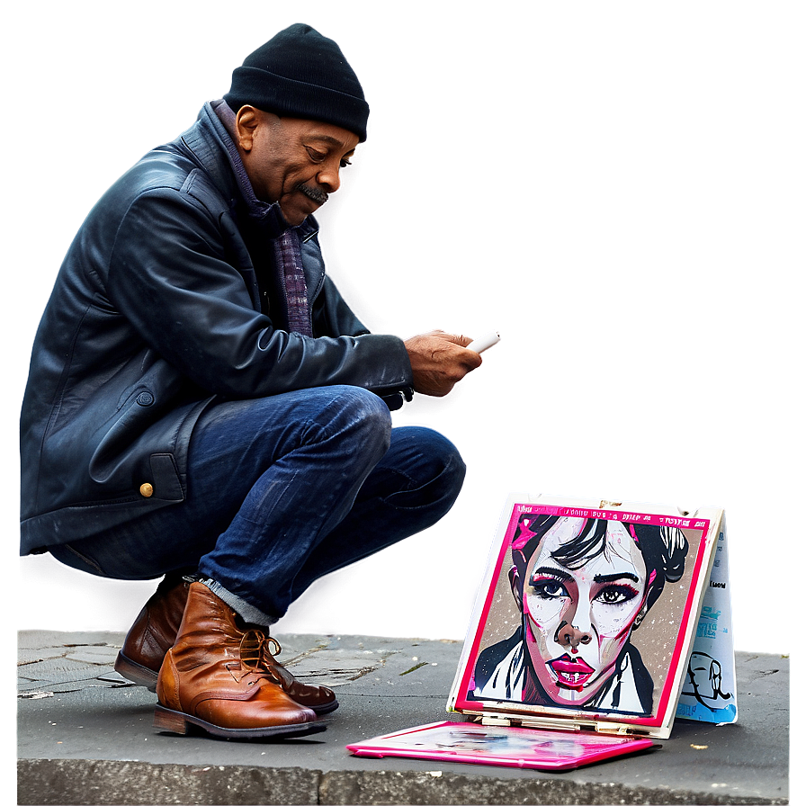 Street Artist In Paris Png Wpq80 PNG Image