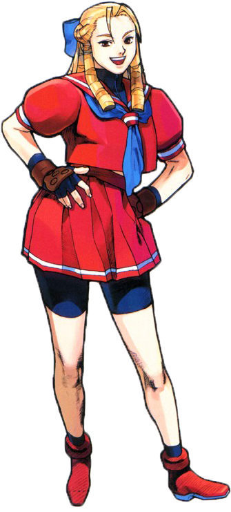 Street Fighter Female Fighter Pose PNG Image