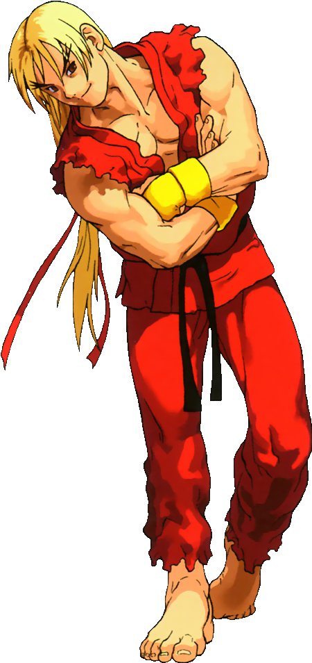 Street Fighter Ken Masters Readyfor Battle PNG Image