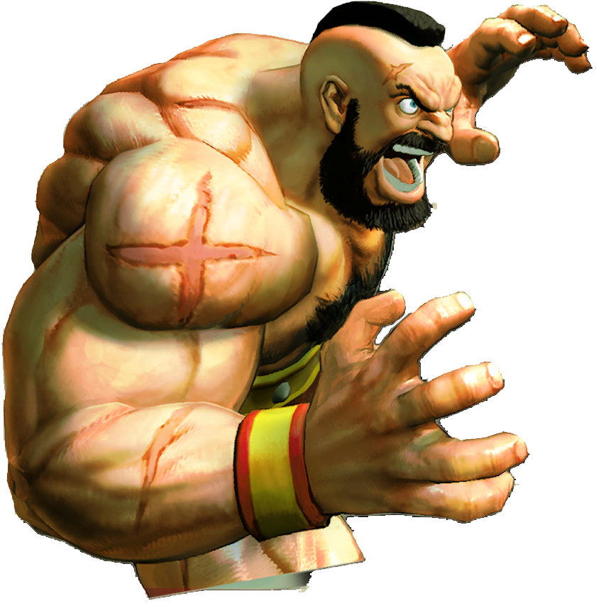 Street Fighter Zangief Readyfor Battle PNG Image