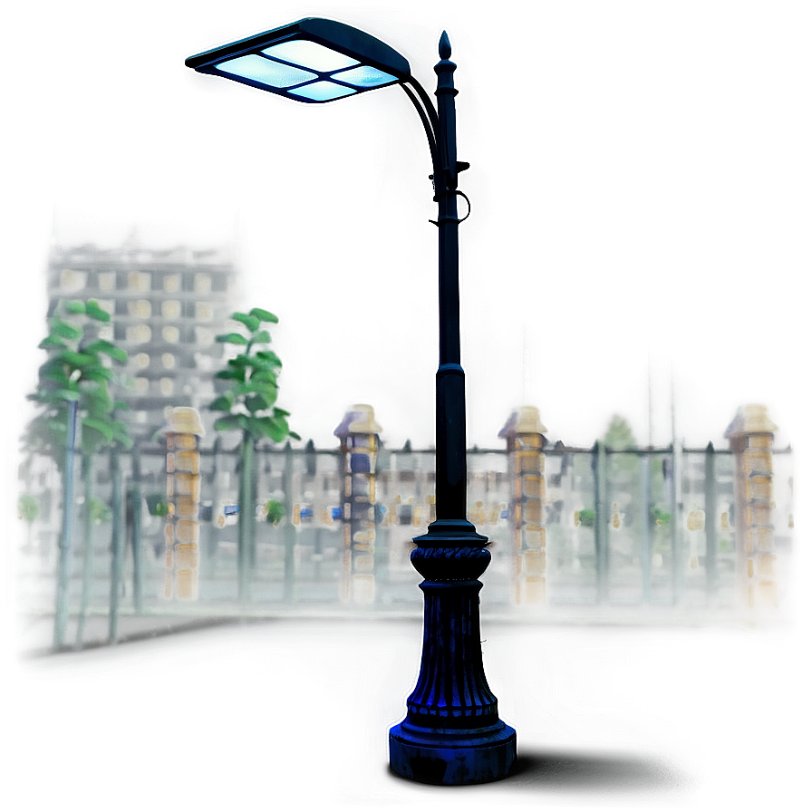 Street Light With Planter Png Rco23 PNG Image