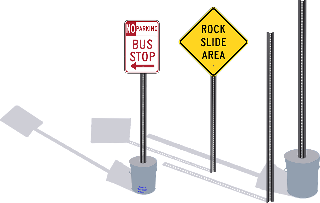 Street Signs Warningand Regulations PNG Image