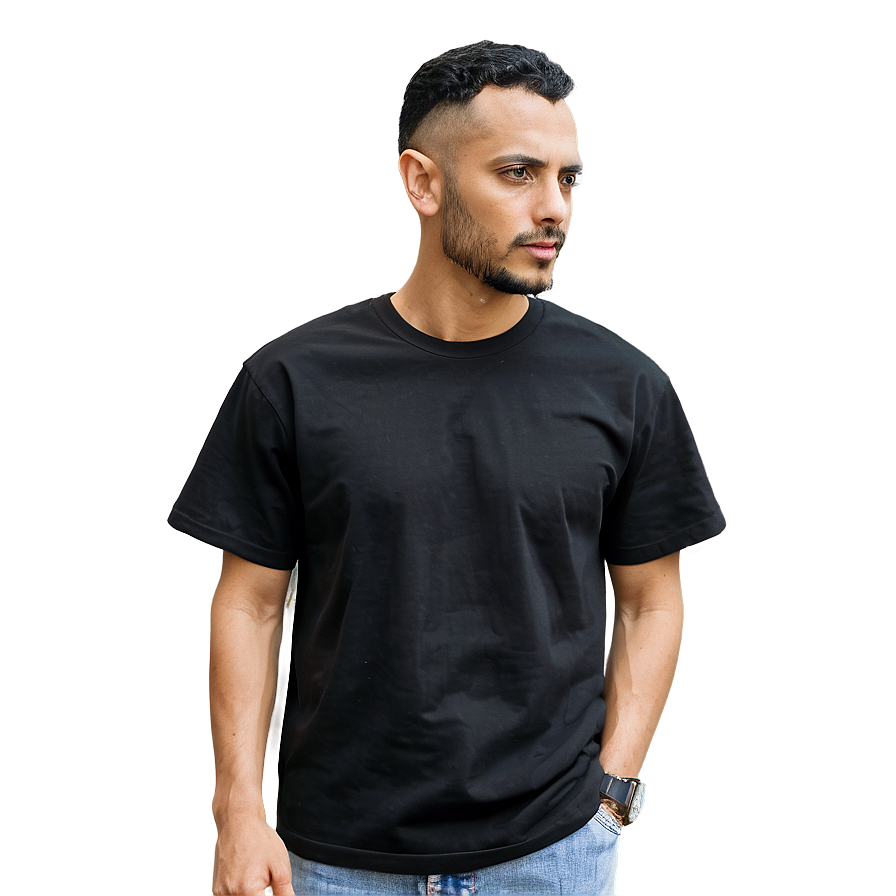 Street Style Black T Shirt Png Gwf87 PNG Image