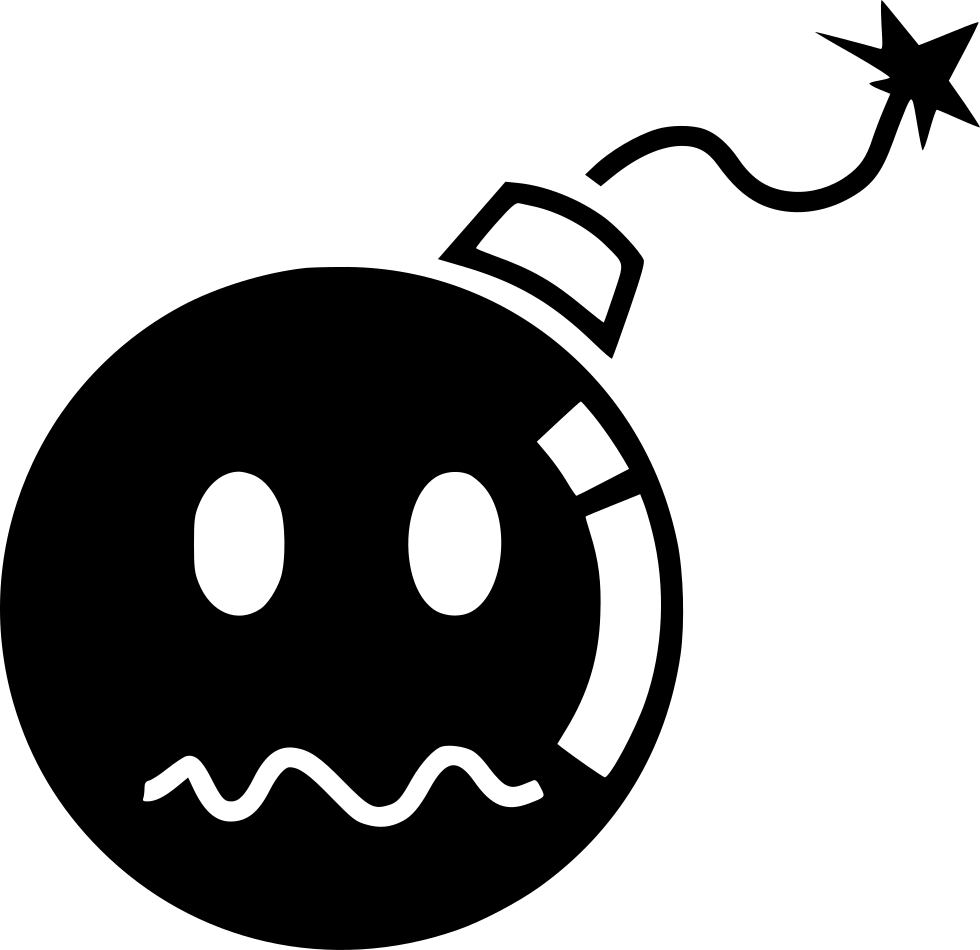 Stressed Bomb Emoji Graphic PNG Image