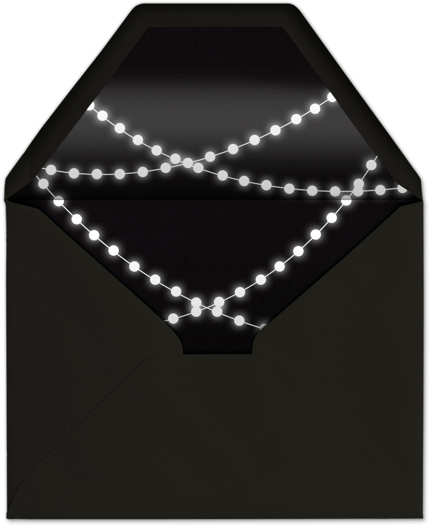 String Lights Envelope Design PNG Image