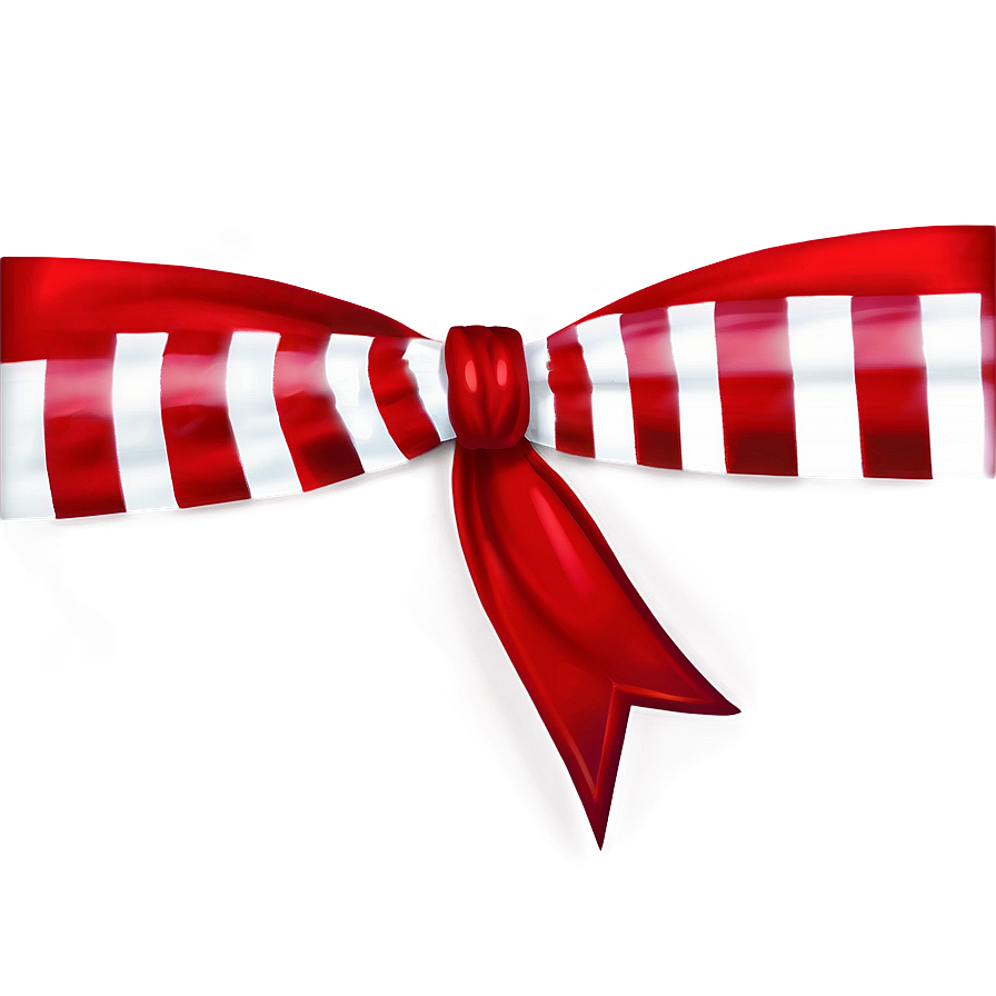 Stripe Red Bow Png Cgv PNG Image