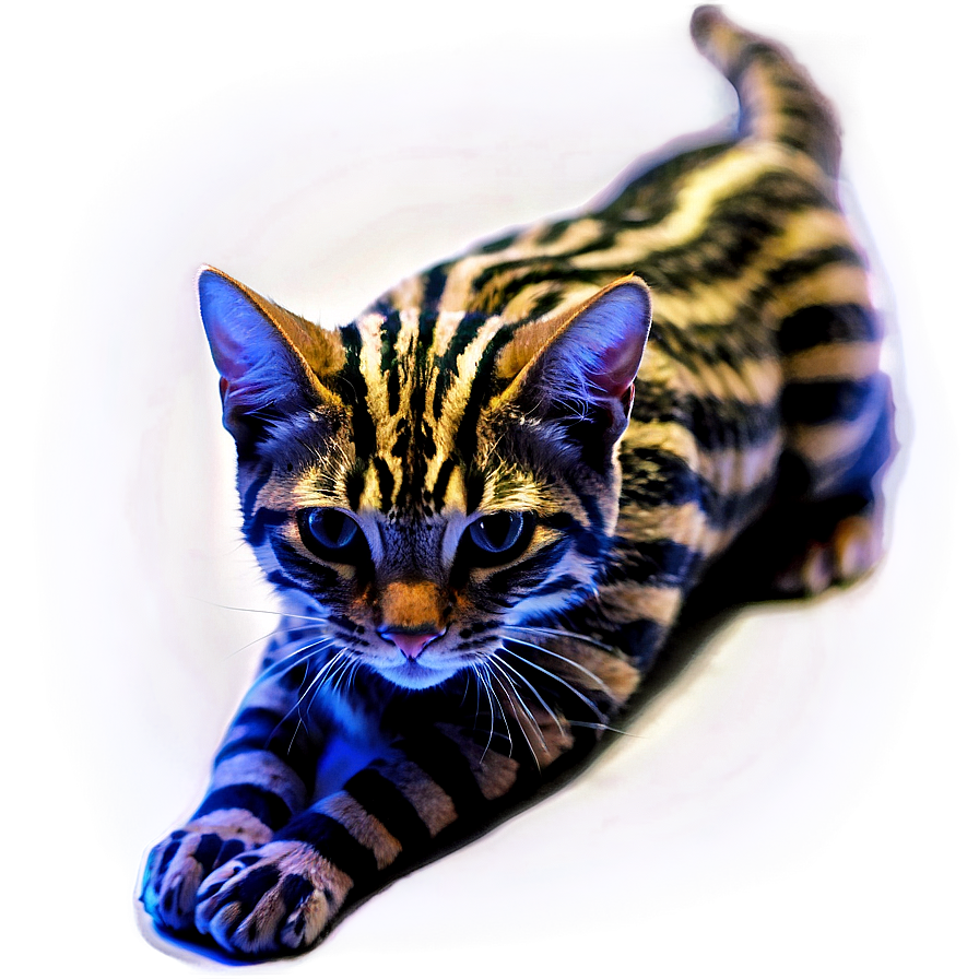 Striped Cat Figure Png A PNG Image