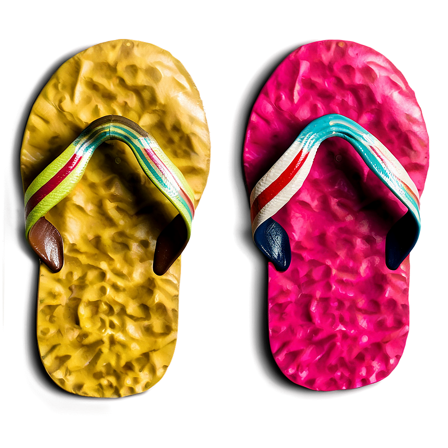 Striped Flip Flop Collection Png Vys12 PNG Image