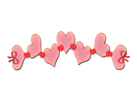 Striped Heartbeat Pattern PNG Image