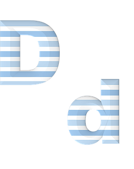 Striped Letter Illusion PNG Image