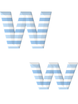 Striped Letter Illusion PNG Image