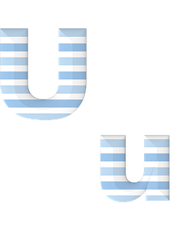 Striped Letter Illusion PNG Image