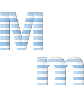 Striped Letter Illusion PNG Image