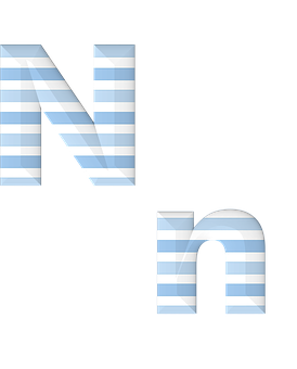 Striped Letter Illusion PNG Image