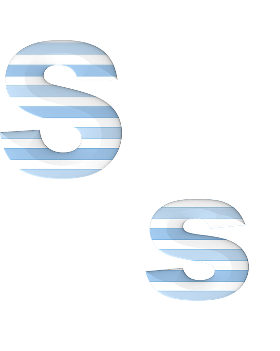 Striped Letter S Design PNG Image