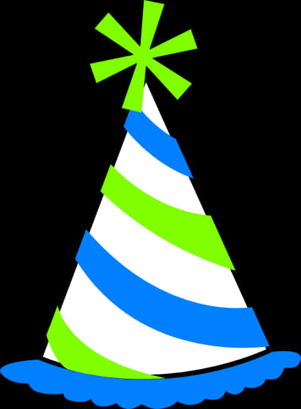 Striped Party Hat Vector PNG Image