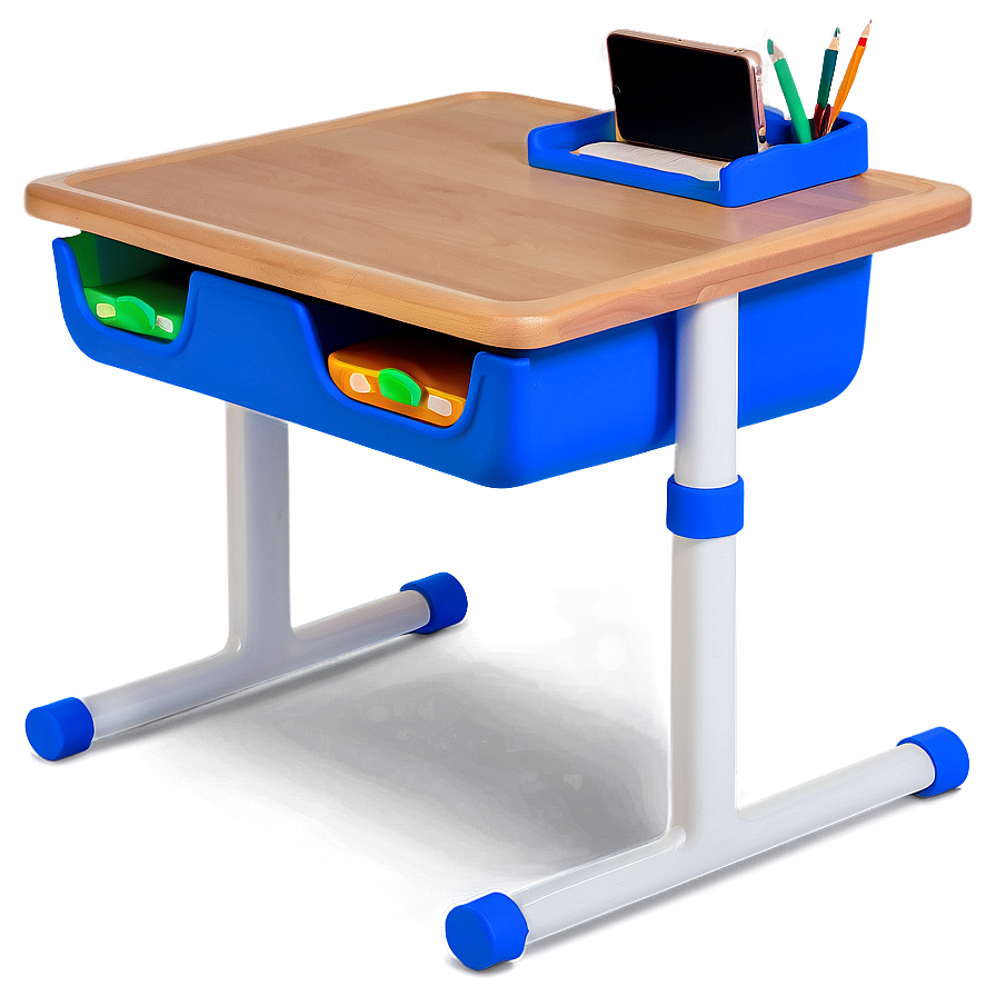 Student Desk With Cup Holder Png 06212024 PNG Image