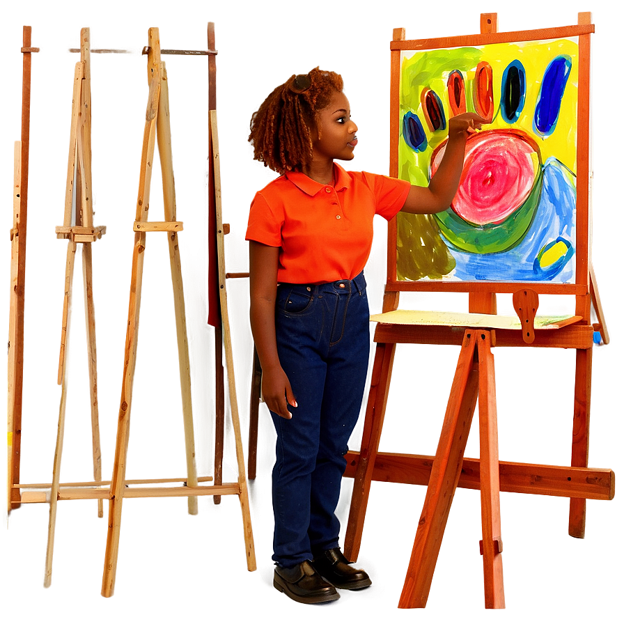 Student In Art Class Png Qkx PNG Image