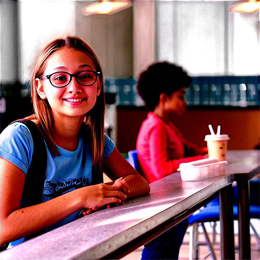 Student In Cafeteria Png 06122024 PNG Image