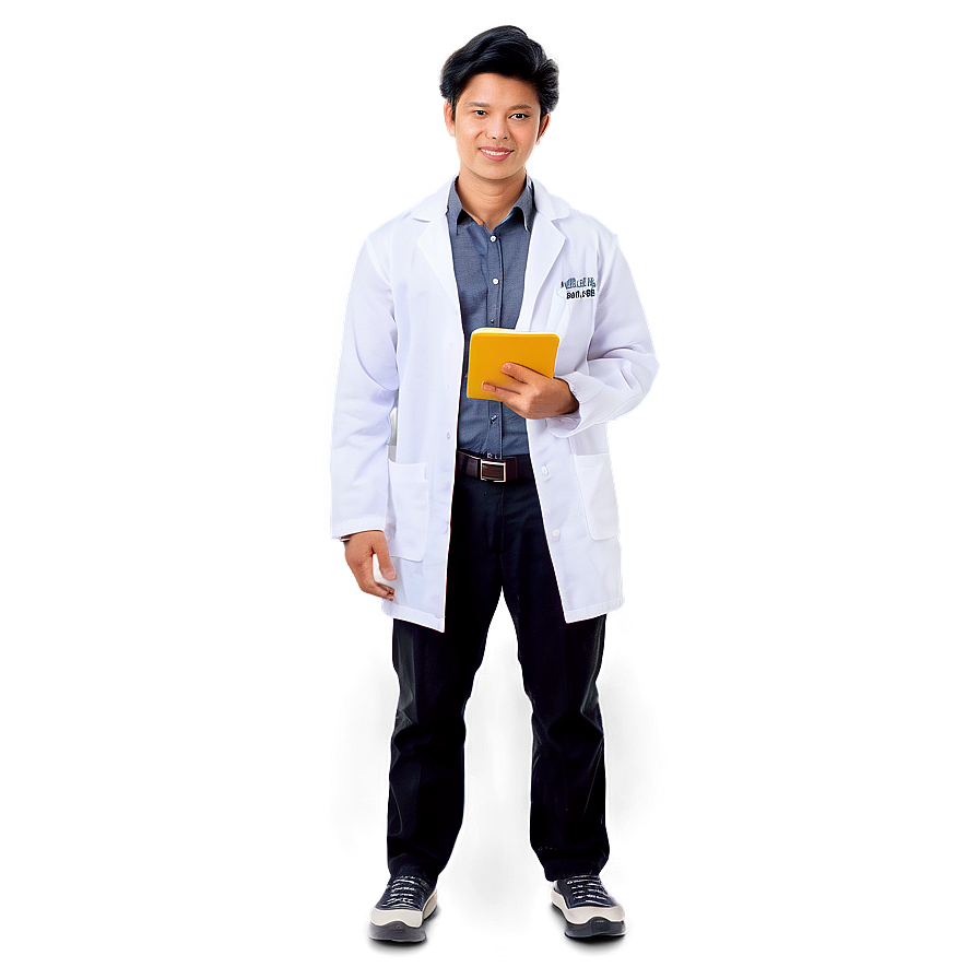 Student In Lab Coat Png 25 PNG Image