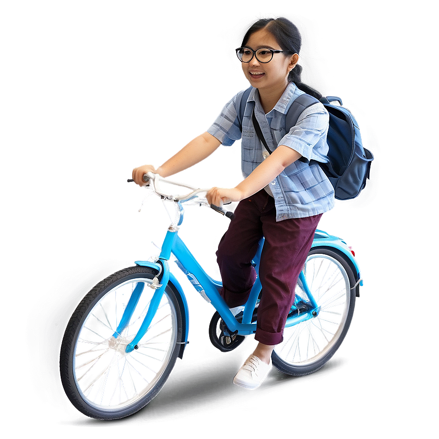 Student Riding Bike Png Hyi69 PNG Image