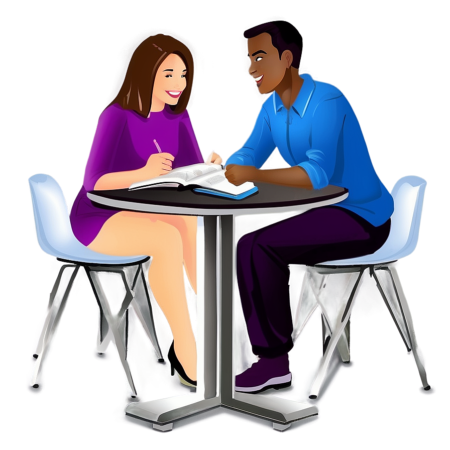 Study Group Illustration Png Yem PNG Image