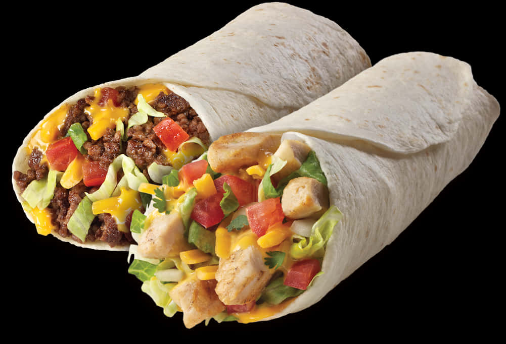 Stuffed Chicken Shawarma Wrap PNG Image