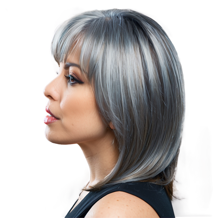 Stunning Grey Hair Shades Png Axc PNG Image