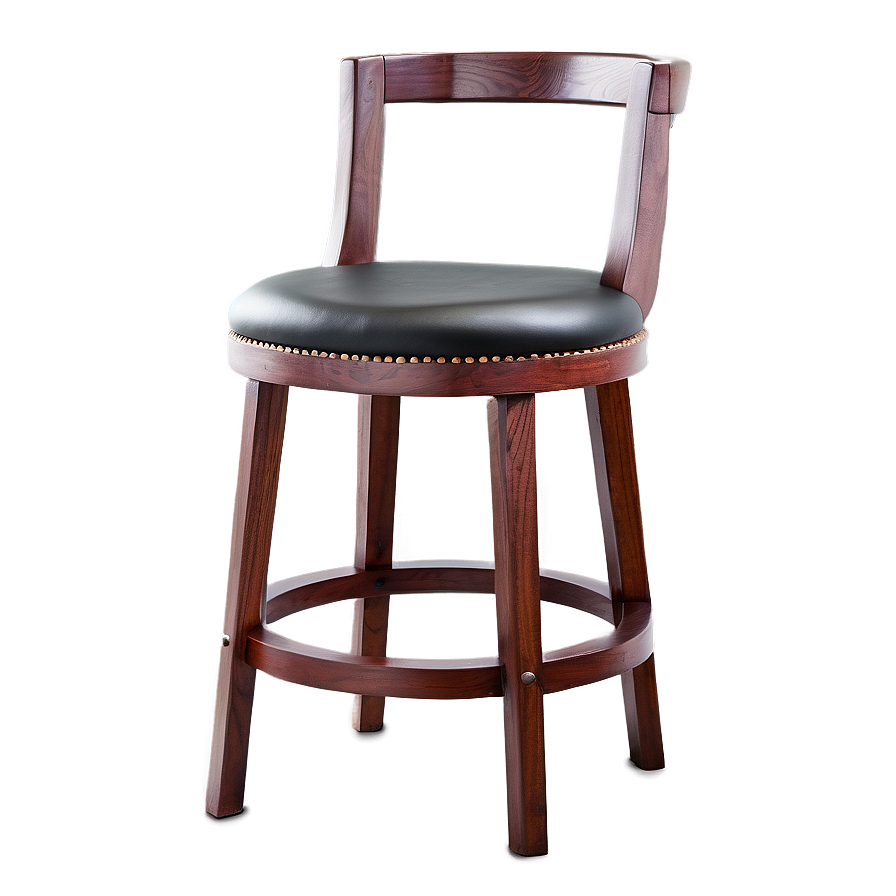 Sturdy Wooden Barstool Png 06282024 PNG Image