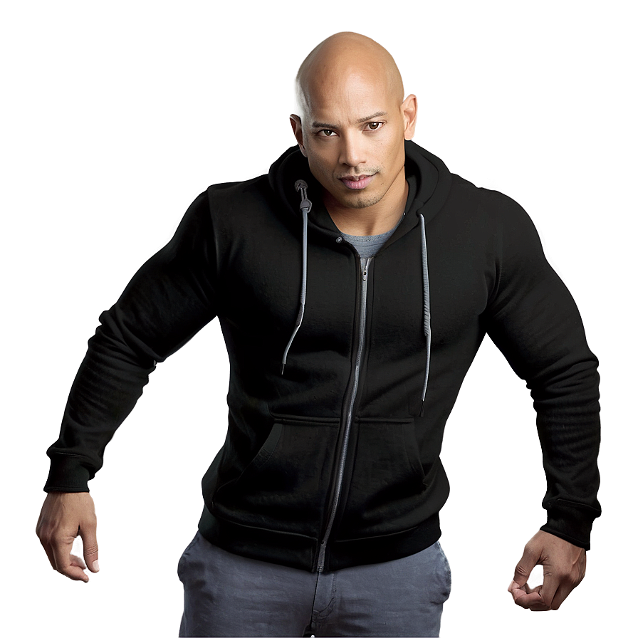 Stylish Black Hoodie Png Yku14 PNG Image