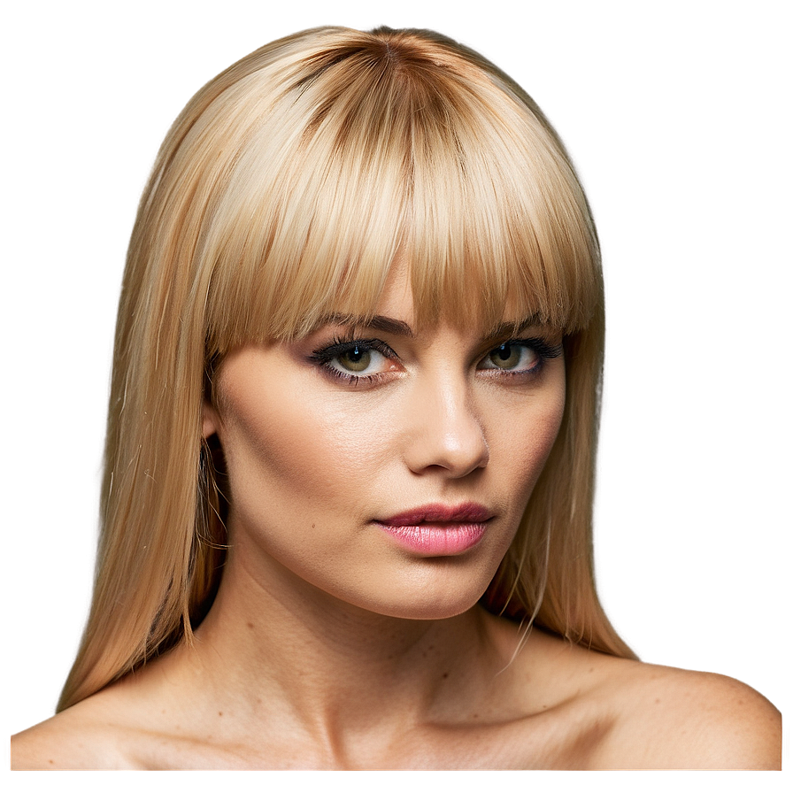 Stylish Blonde Bangs Look Png Mhl79 PNG Image