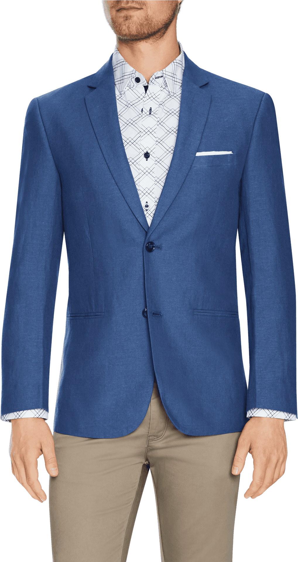 Stylish Blue Blazer Mens Fashion PNG Image