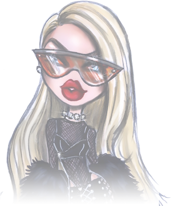 Stylish Bratz Doll Illustration PNG Image