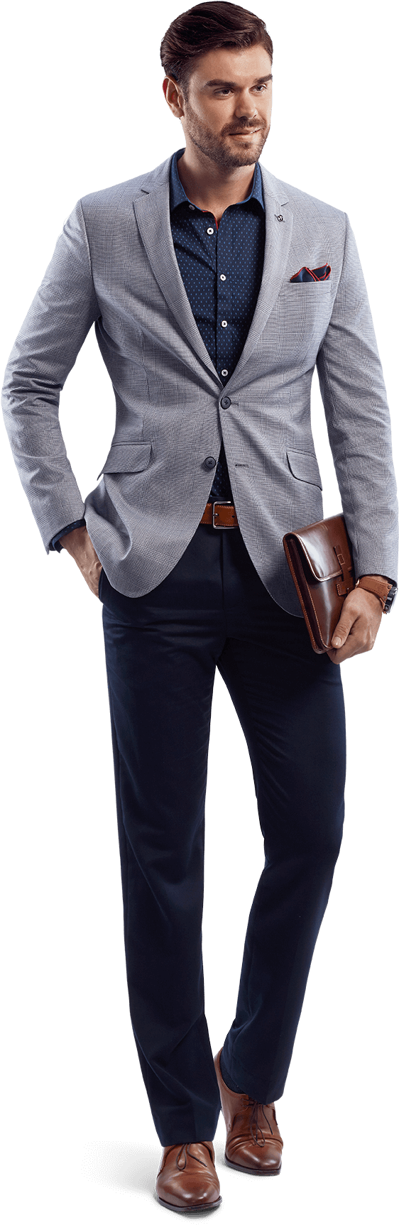 Stylish Business Casual Man PNG Image