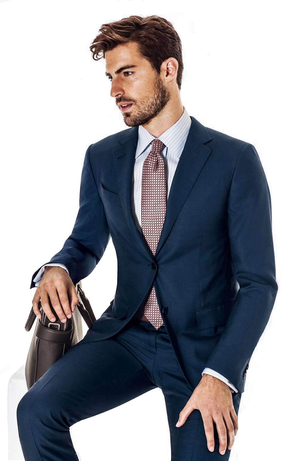 Stylish Businessmanin Blue Suit PNG Image