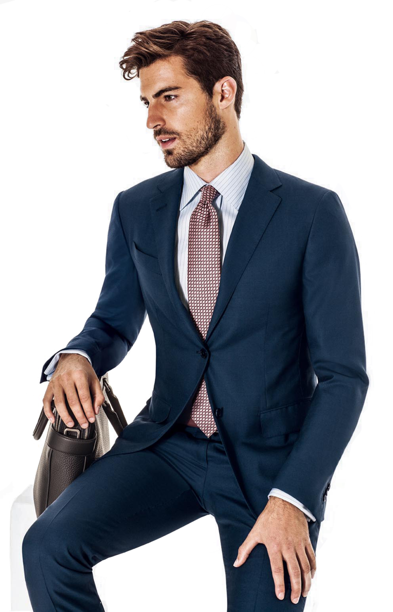 Stylish Businessmanin Blue Suit PNG Image