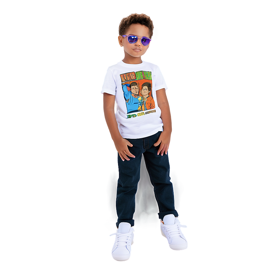 Stylish Child Boondocks T Shirt PNG Image