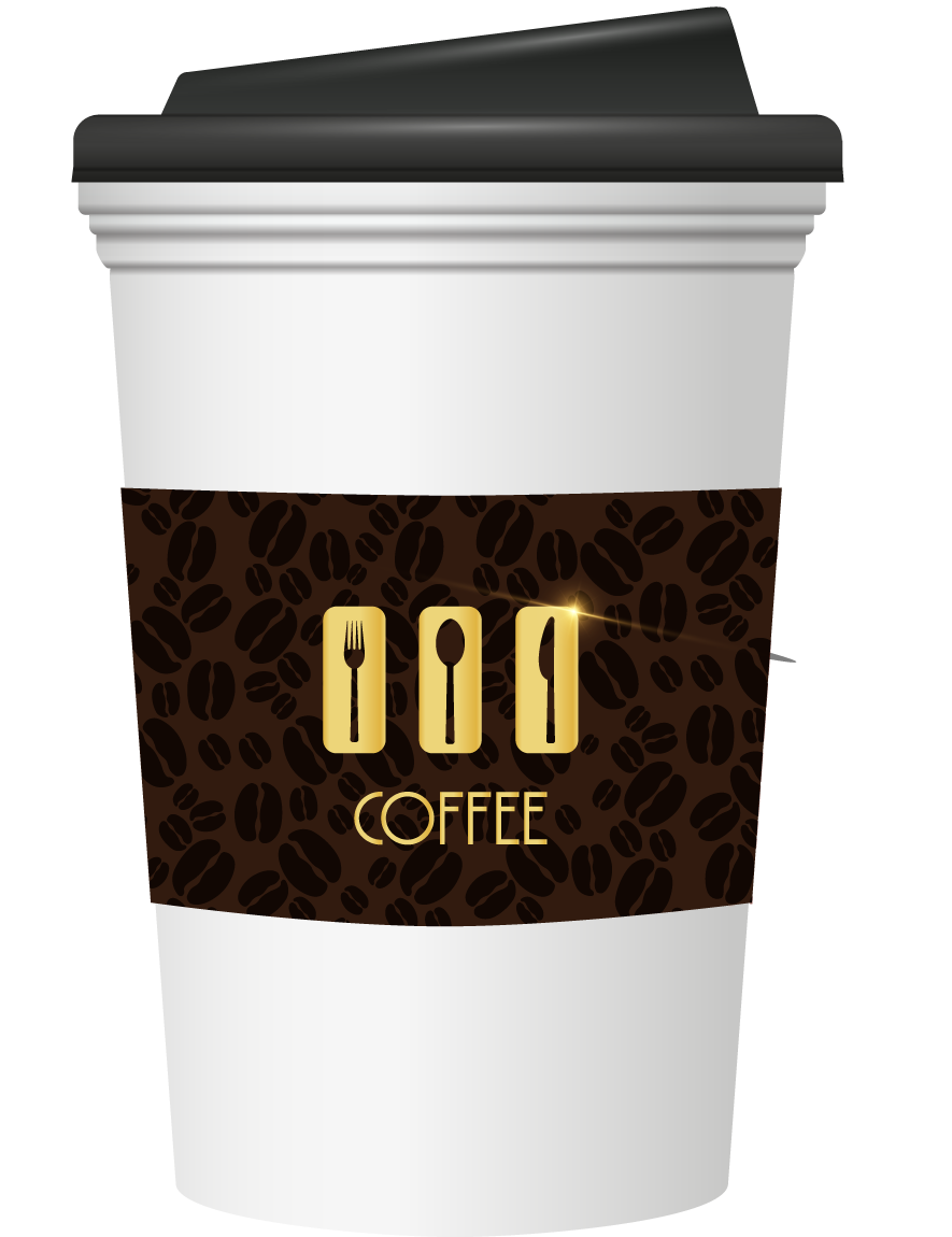 Stylish Coffee Cup Design PNG Image